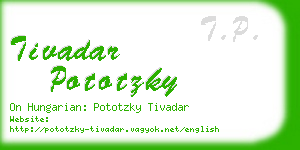 tivadar pototzky business card